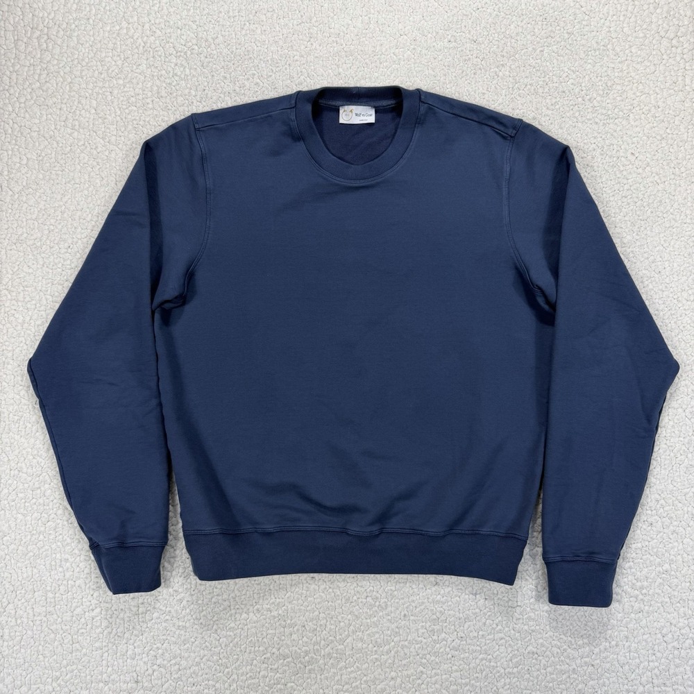 Wolf vs Goat Made In Italy Crewneck Sweatshirt Men's XS Luxury Minimalist